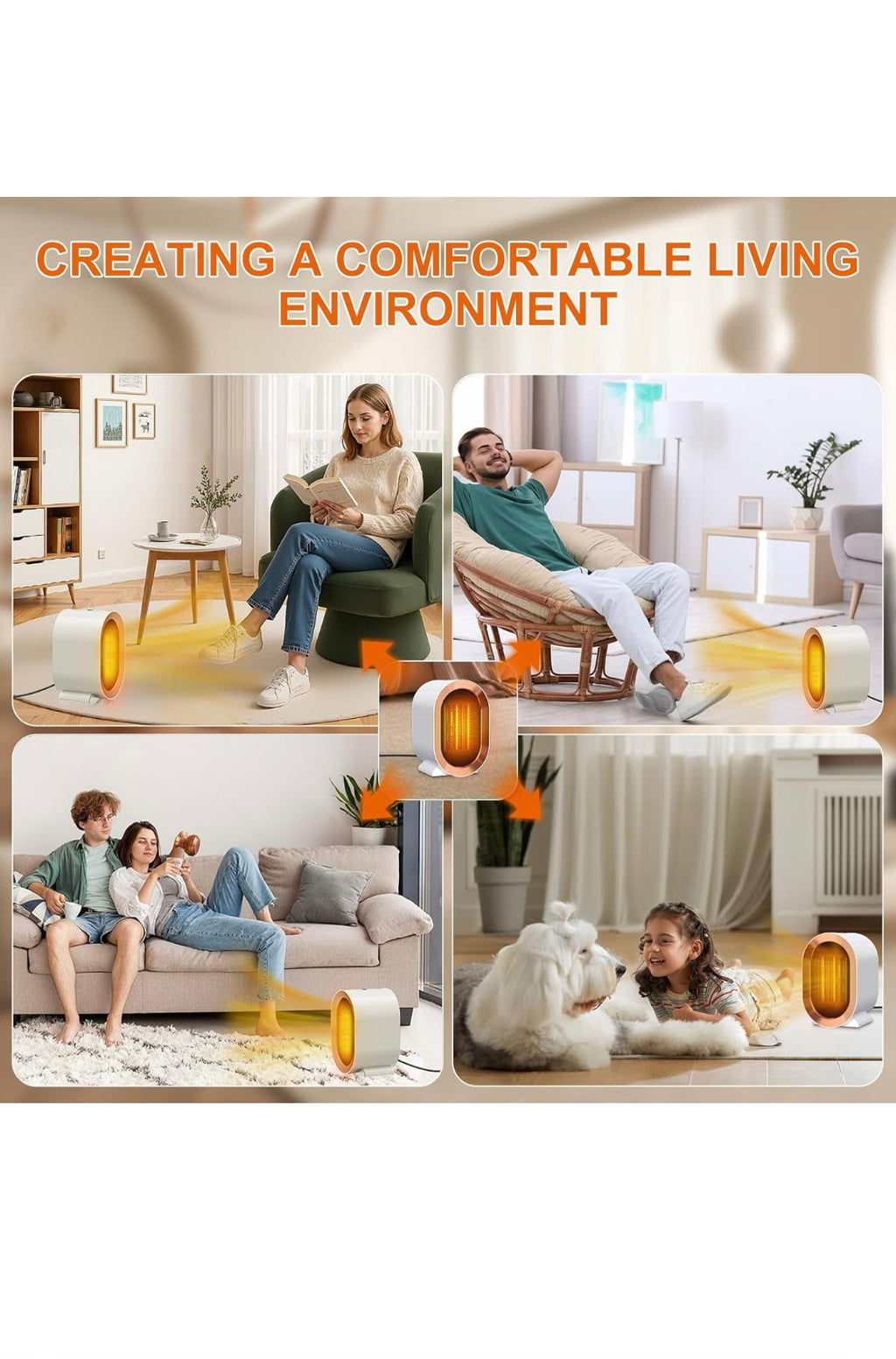 CALEFACTOR DE CERÁMICA PTC PREMIUN de 1200W