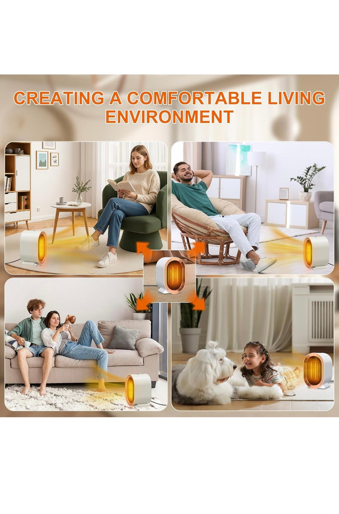 CALEFACTOR DE CERÁMICA PTC PREMIUN de 1200W