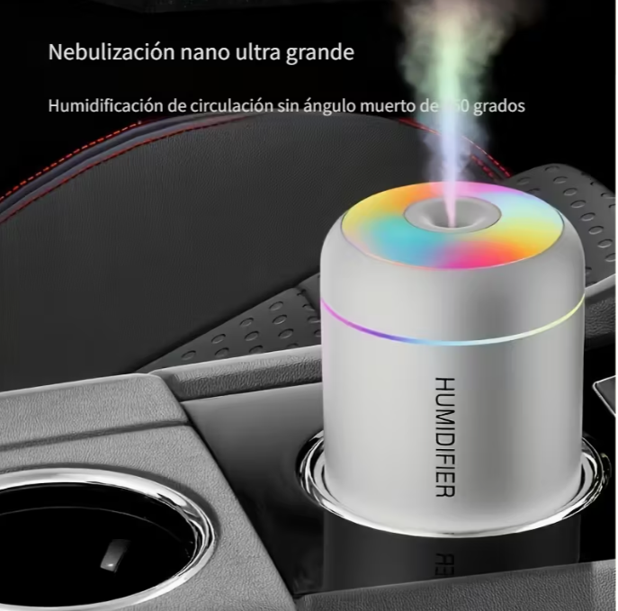 HUMIDIFICADOR LED -NEGRO Y ROSA